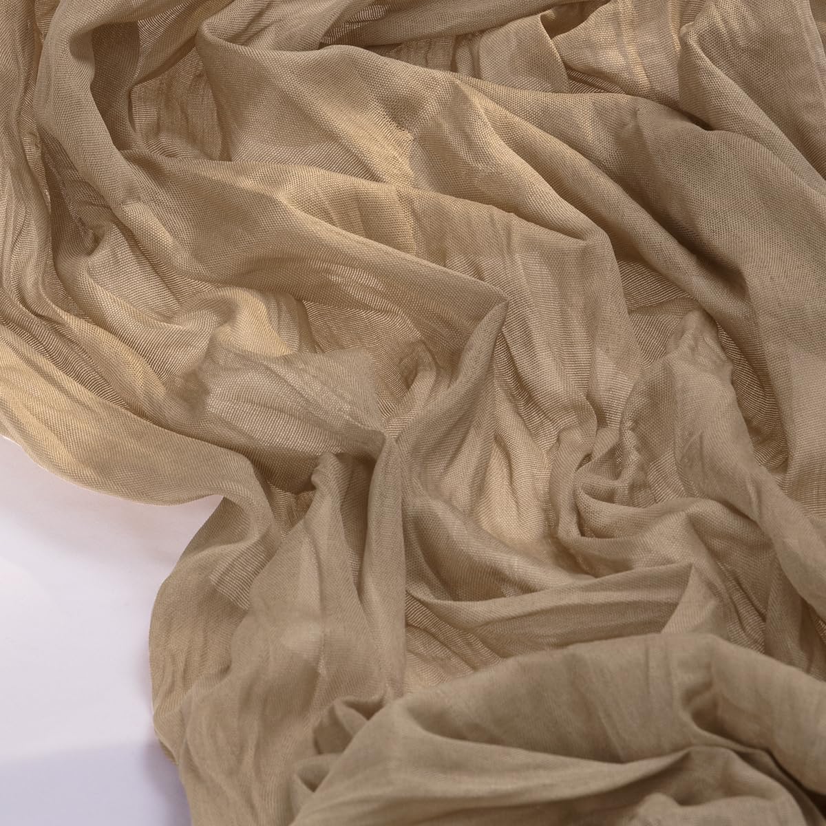Socomi Cheesecloth Table Runner - 3pcs Nude Brown Boho Rustic Decor | 120 Inch for Weddings & Events