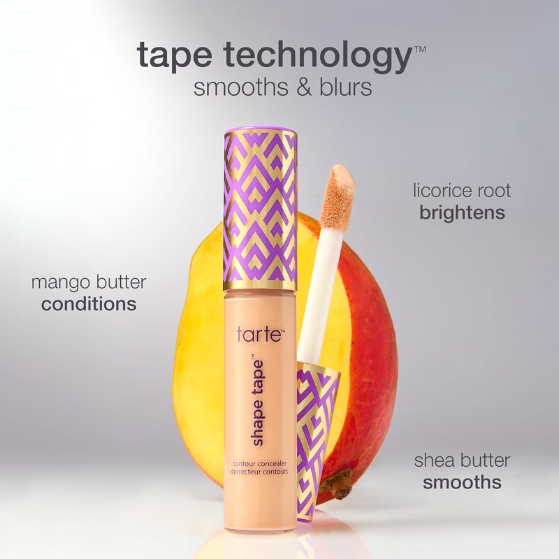 Tarte Shape Tape Concealer - Full-Coverage, Creaseless Soft Matte Finish | Brightening Under-Eye Makeup, 16hr Longwear, Vegan