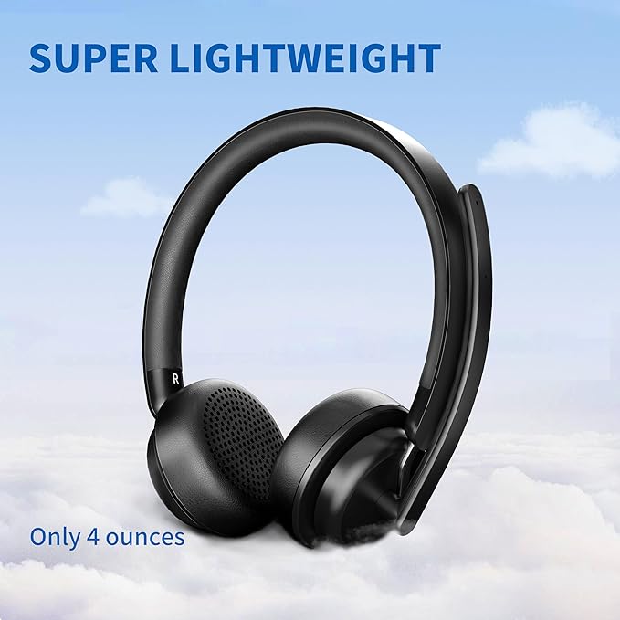 awatrue USB Headset with Microphone for PC, Computer Headset with Noise Canceling Microphone for PC Laptop, in Line Mute Controls, Wired Headset for Work from Home/Office/Call Center/Teams/Zoom