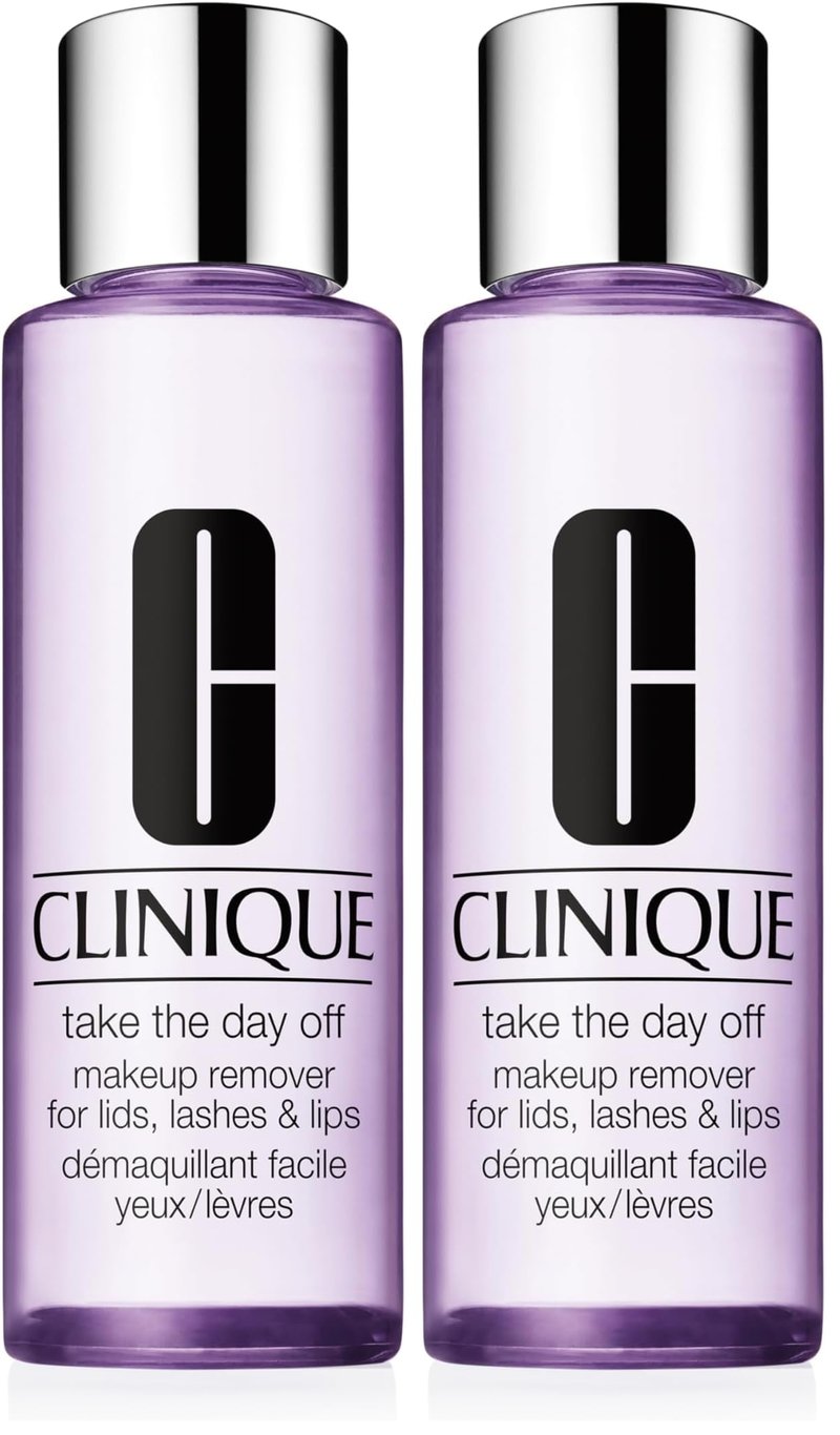 Clinique Take The Day Off Liquid Makeup Remover For Lids, Lashes, + Lips | Eye Makeup Remover | Oil Free + Non-Irritating | For All Skin Types, 6.7 Fl Oz (Pack of 2)