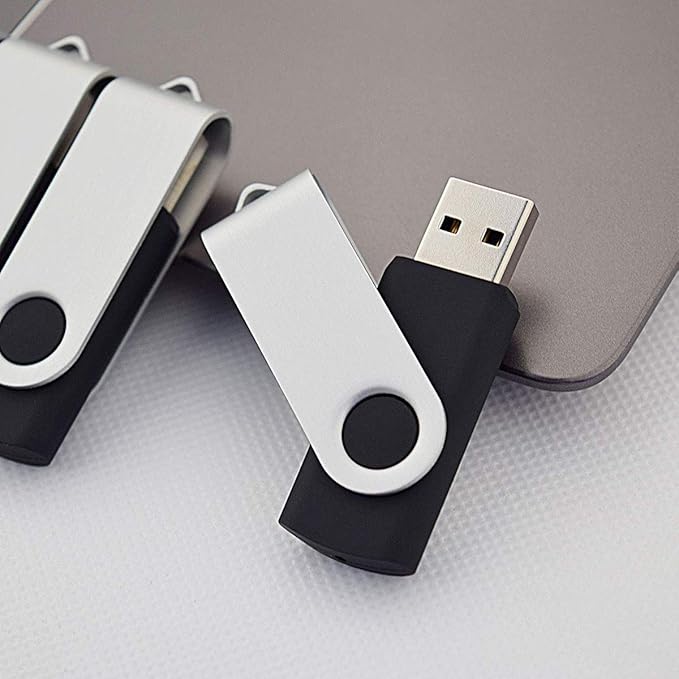 Aiibe 32GB USB Flash Drive 50 Pack Lot USB 2.0 Thumb Drive 32GB Flash Drive Bulk USB Drives Memory Stick Zip Drives Wholesale, 50Pcs Black