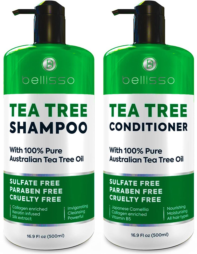 Tea Tree Oil Shampoo & Conditioner Set - Nourishing Hair Care | 16 Fl Oz