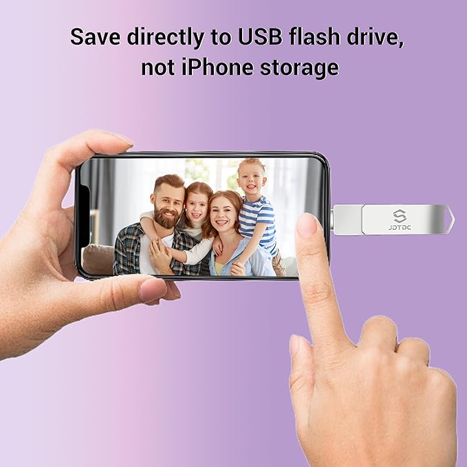 True Capacity 256GB MFi Certified iPhone Photo Stick, 3-in-1 Flash Drive