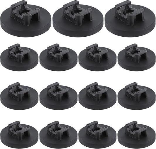 15 Pcs Magnetic Zip Tie Mount Base Black Magnetic Cable Clips Wire Holder Multipurpose Cable Ties Mount Wire Clips Management Base Electrical Cables Ties Supplies for Cables Clip