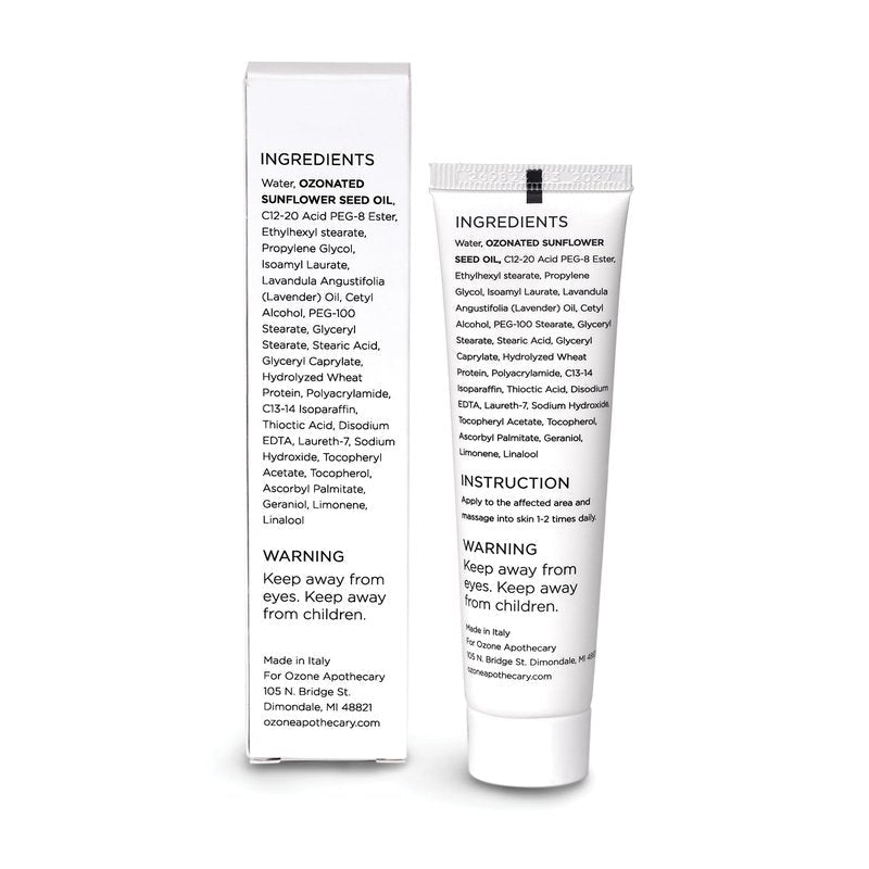 Ozone Apothecary Ozone Skin Cream | Ozone Oil Infused Absorbent Cream Skincare | Antibiotic-Free Multipurpose for Promoting Healthy Skin
