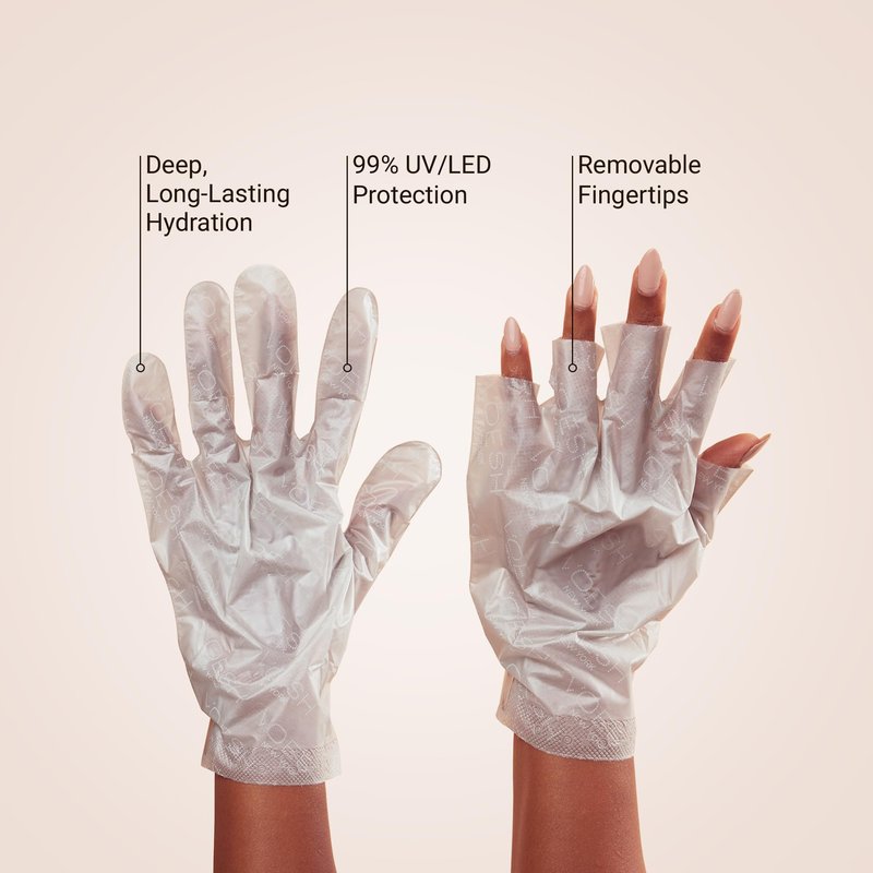VOESH Collagen Gloves, Vegan Hand Masks, 4 Pack, Moisturizing Hand Mask, Lotion Gloves, Hydrating Gloves, Hand Care, Spa Manicure Gloves, Dry Hand Treatment