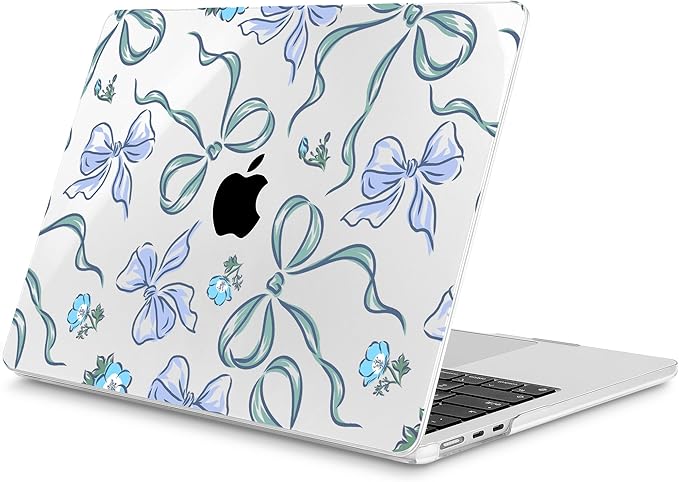 Mektron for 2026 MacBook Air 13-inch M5 Laptop Case A3449 with 13.6-inch Liquid Retina Display Fits 2025 A3240 M4 2024 A3113 M3 2023 A2681 M2 Printed Hard Shell for MacBook Air 13.6", Bows C355