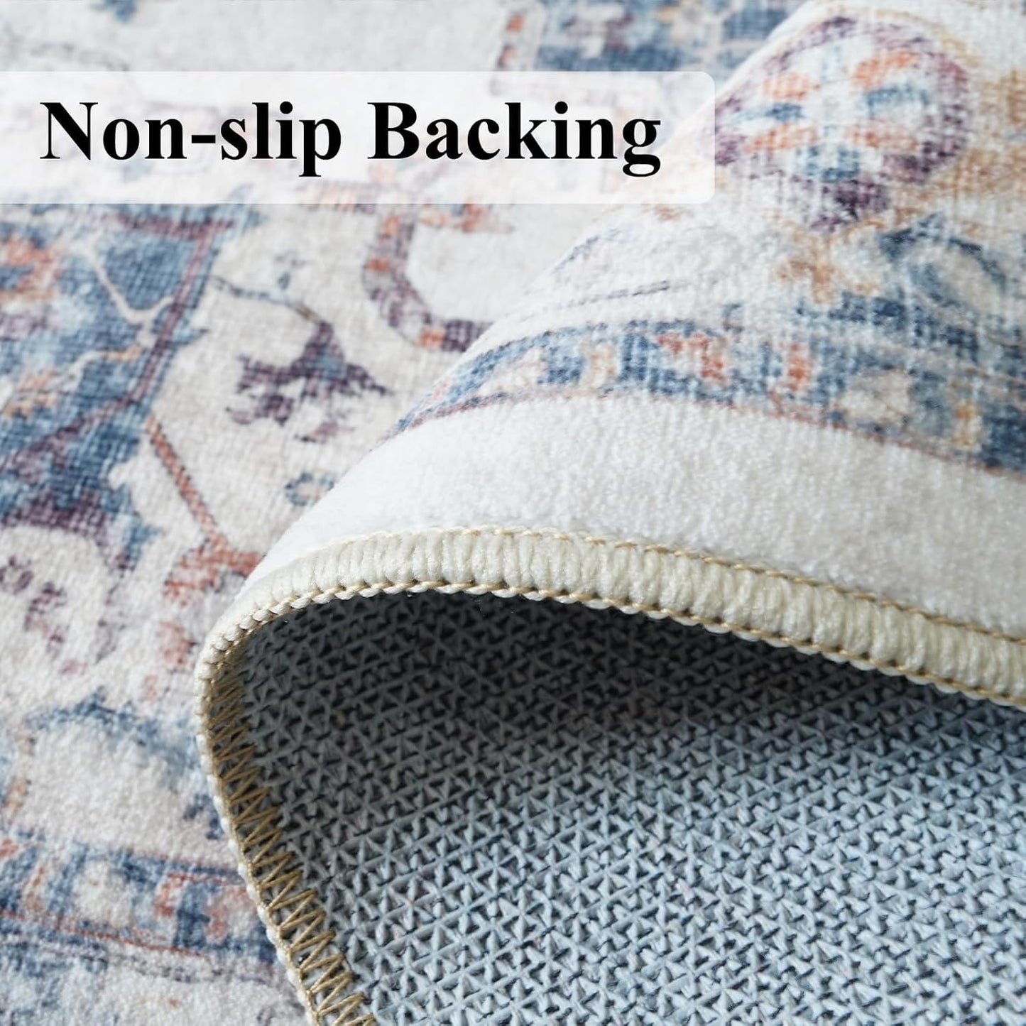 Skiennix Washable 3x5 Kitchen Area Rug - Cozy Soft Low Pile Carpet for Living Room & Entryway | Brick Color
