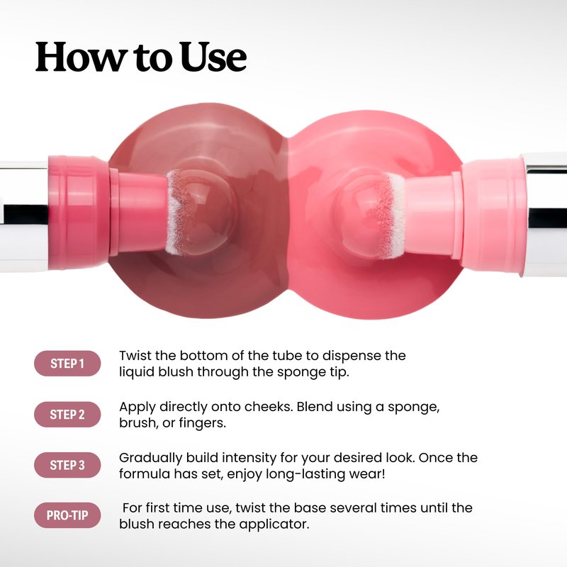 Sacheu Cheek STAY-N Liquid Blush for Cheeks — High Pigment, Buildable, Lightweight Cream Blush for Dewy Radiant Flushed Cheeks — Long-lasting & Cruelty Free, Pretty in Pink Duo