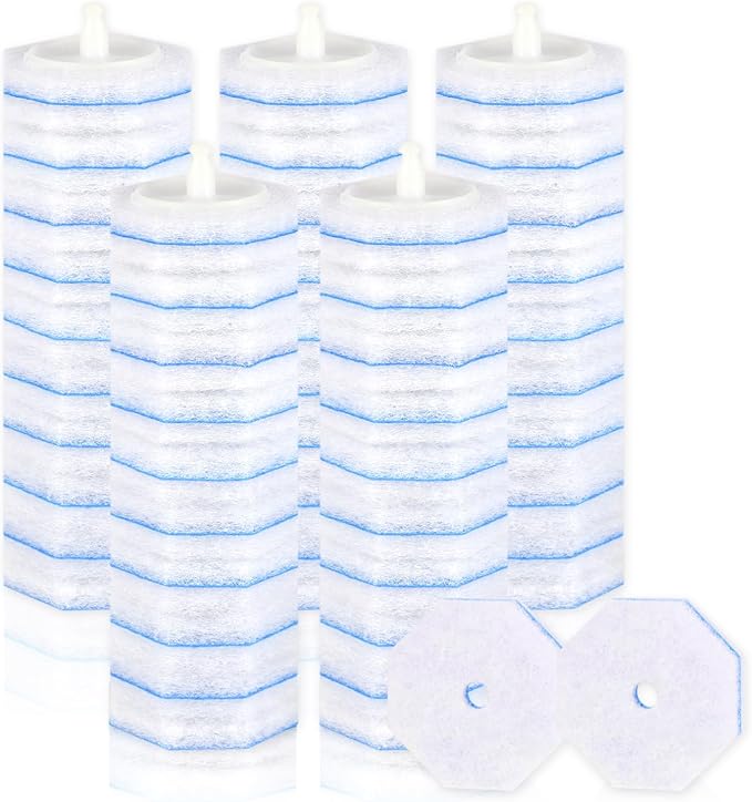 50 Count Disposable Toilet Wand Refills, 5X Cleaning Power Scrubber Refill, Bathroom Cleaning Supplies, No Falling Apart, Fresh Fragrance