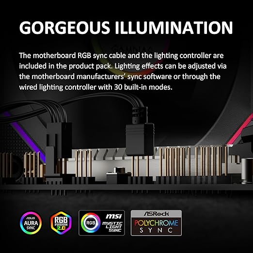 GAMDIAS ARGB Case Fan 120mm x1 & Reverse Blade x1, ARGB Motherboards Sync, Hassle-Free Cable Management with Cabless Daisy Chain Design, Quiet & 75CFM Airflow with 2400 RPM PWM RGB PC Fan, Aeolus P2