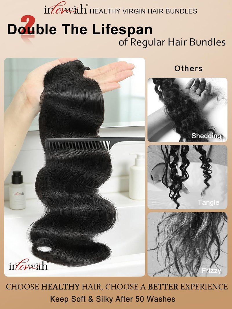 Body Wave Bundles - 100% Unprocessed Indian Virgin Hair | 20-Inch Single Bundle for Women