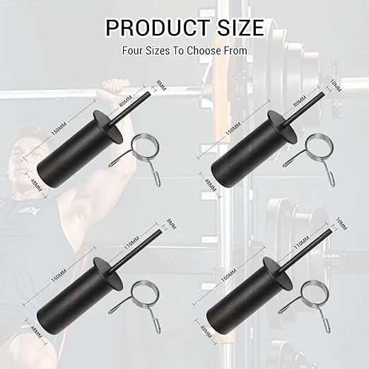 Weight Stack Pin with Spring Clip Collar – Gym Pin for Weight Stack Machine, Weight Stack Extender Pin Strength Training Equipment for Commercial Gym and Home Gym