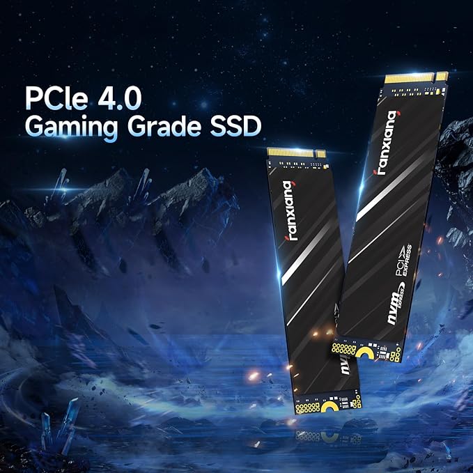 fanxiang 4TB SSD NVMe PCIe Gen4 M.2 SSD for PS5, Up to 5000 MB/s, Internal Gaming SSD for PS5, 3D NAND SLC Cache Solid State Drive Upgrade Storage for PC/Laptops S690Q