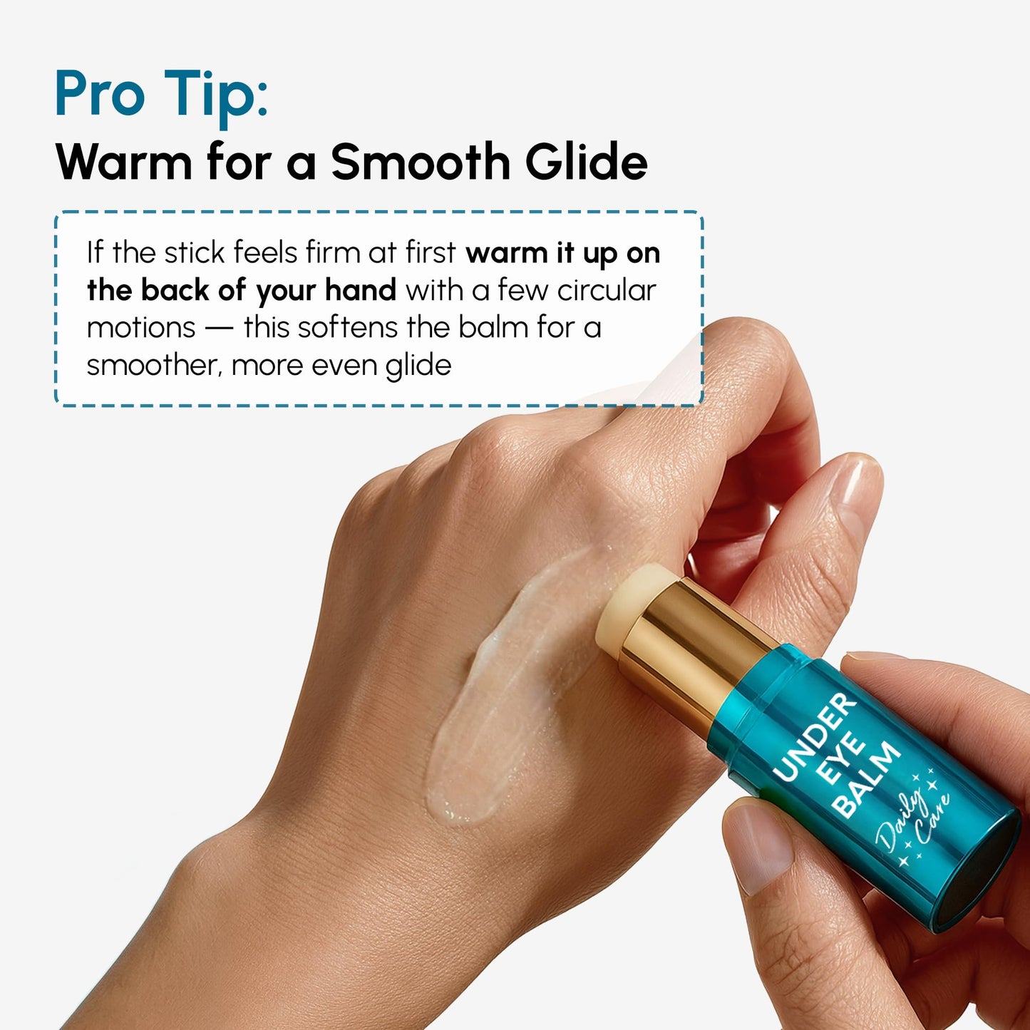 MAREE Under Eye Balm Stick Hydrating – Retinol Caffeine Under Eye Brightener Stick for Older Women – Collagen Undereye Cream for Dark Circles & Wrinkles – 0.35 Ounce, Teal