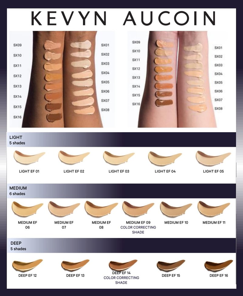 Kevyn Aucoin Sensual Skin Enhancer, SX 06 (Medium) Cream Foundation, Concealer, Highlighter and Contour for All Skin Types, 0.3 OZ