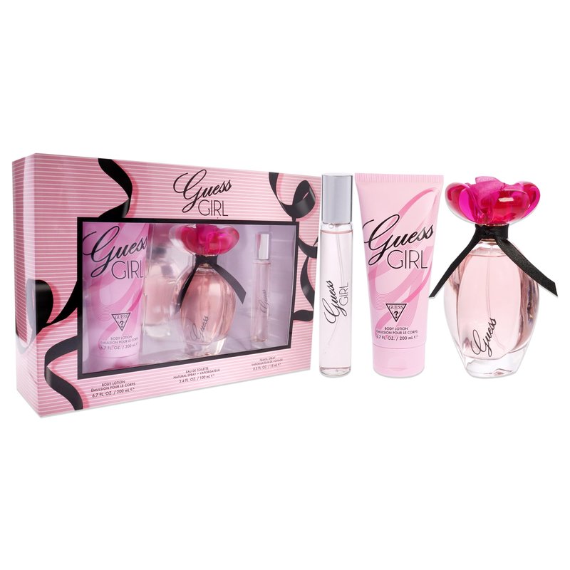 Guess Girl by Guess for Women - 3 Pc Gift Set 3.4oz EDT Spray, 0.5oz EDT Spray, 6.7oz Body Lotion