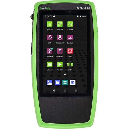 NetAlly AirCheck G3 Pro. WiFi 6 & WiFi 7, Bluetooth/BLE WiFi Tester. for Site Surveys, Air Quality Test, RF Spectrum Analyzer (Optional), Device Discovery, Path Analysis and Security audits