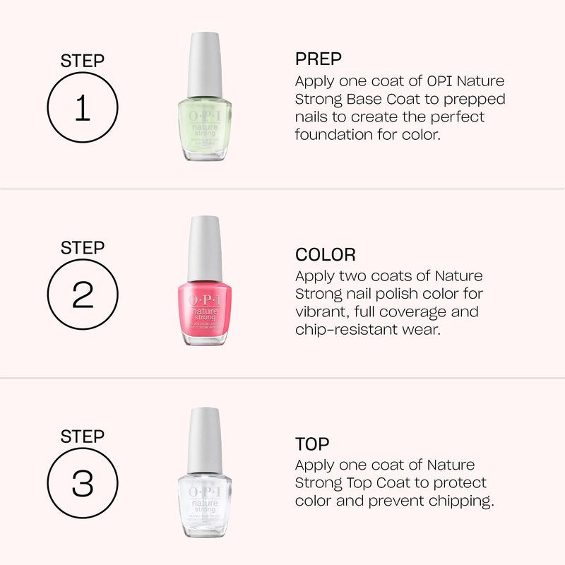 OPI Nature Strong Natural Origin Nail Polish | Sheer Light Pink Nude Neutral Crème Eco-Friendly Nail Polish | Plant Based, Vegan, Cruelty Free
