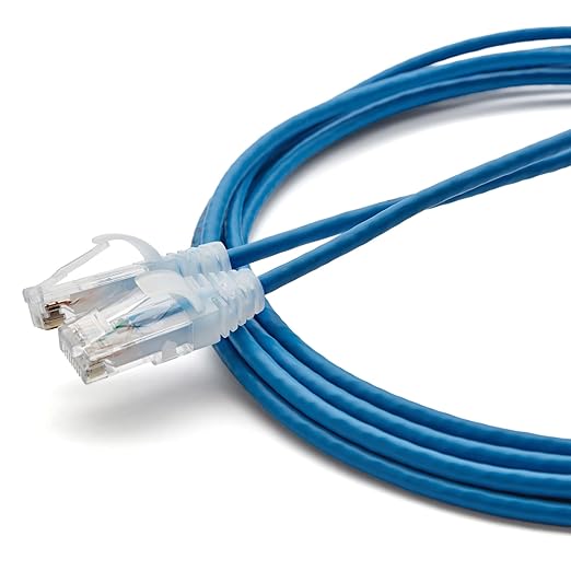 TRUECABLE Cat6 Component Rated Patch Cable, Unshielded (U/UTP), 10ft, Blue, 28AWG Stranded Pure Copper, Snagless 10G High-Speed Ethernet Cable, PoE++ 4PPoE 100W, UL Listed, RoHS-3, 1 Pack
