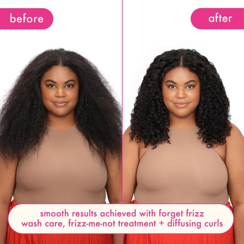amika forget frizz anti-frizz conditioner, 1000ml | smoothing, humidity protection, up to 72 hour frizz control + lightweight hydration, for medium to thick coarse hair types 2a-4c