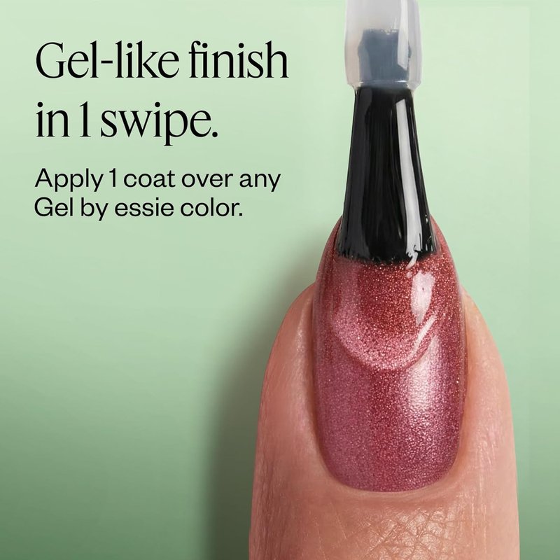 Essie Gel Couture Nail Polish - Vegan Metallic Glaze Top Coat | Blushed Metal, 0.46 Fl Oz