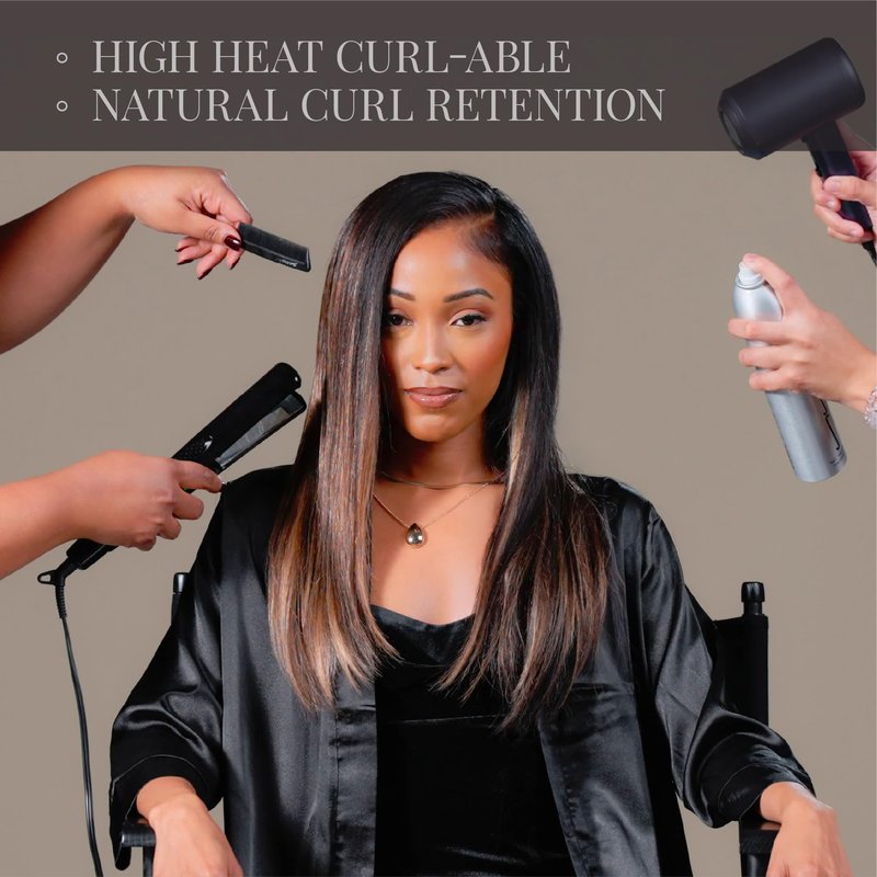 Sensationnel Empire yaki human hair - Tangle Free Weaving for Quick Weave and Sew in Styles for Faux Highlights and Fauxmiddlepart Leave Out - 1 Pack (14 inch, 1B OFFBLACK)