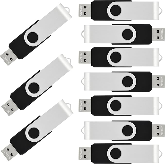VICFUN 80 Pack 16GB USB Flash Drives Bulk 16GB Flash Drive 80 Pack USB Memory Stick 16GB USB2.0-Black