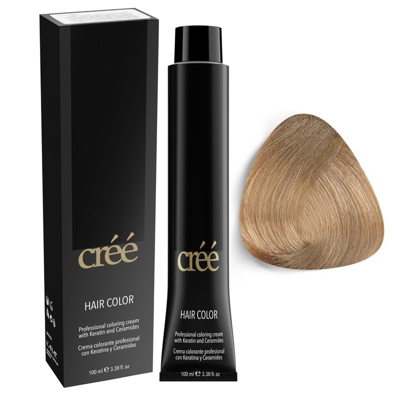 Cree Professional 9.7 - Very Light Sand Blond Permanent Hair Color - Long Lasting, Rich Vibrant - Gray Coverage 100ml - 3.4 fl.oz.