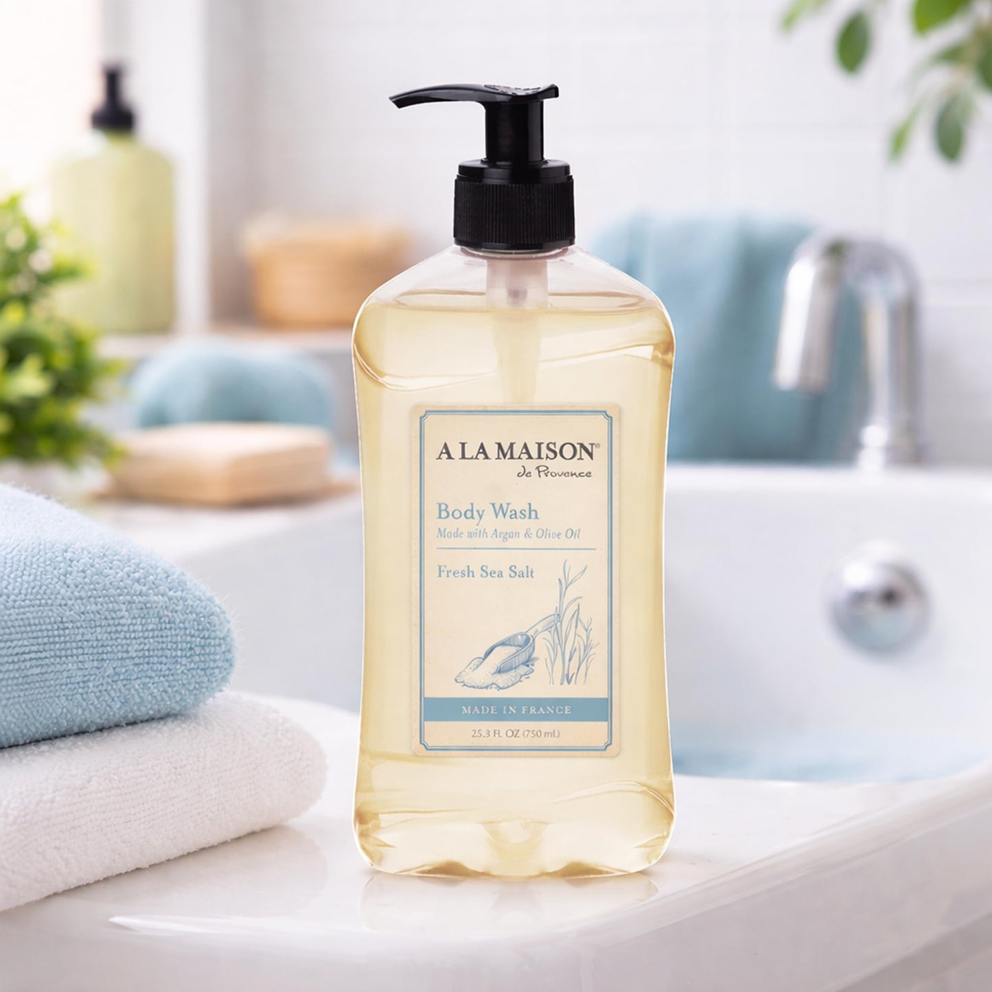 A LA MAISON Fresh Sea Salt Body Wash 25.36 Fl Oz, 2 Pack