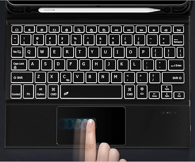 Sahara - Navigate Series Keyboard Case with Track Pad for iPad Air 11" (M2 2024, M3 2025 & M4 2026), Black, (TB00425)