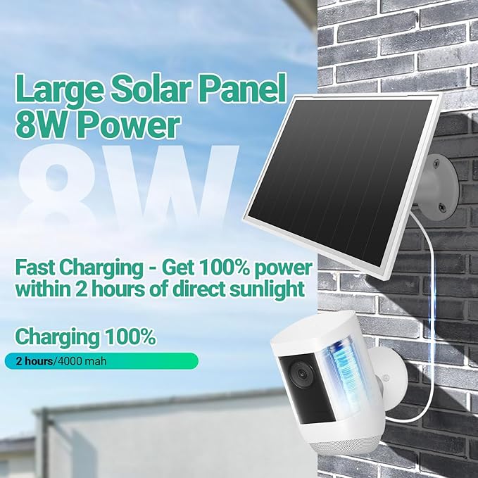 2 Pack Solar Panel 8W Solar Charger