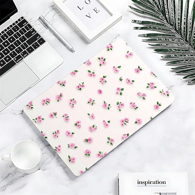 COTAIL Compatible with MacBook Air 13.3 13.6 Inch Case 2022 2021 2020 2019 Plastic Hard Shell Case Cover,13.6 Air (A2681) M2 2022, Pink Rose