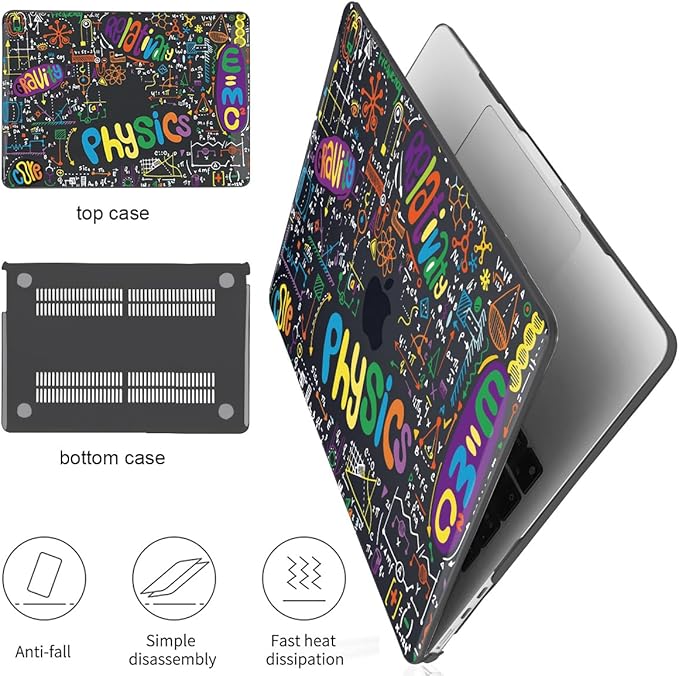 LCMOCICO for MacBook Air 13 Inch Case 2026 2025 2024 2023 2022 Release M5 A3449 M4 A3240 M3 A3113 M2 A2681, Scratch Resistant Plastic Hard Shell Case for MacBook Air 13.6 M5, Physical Chemistry1