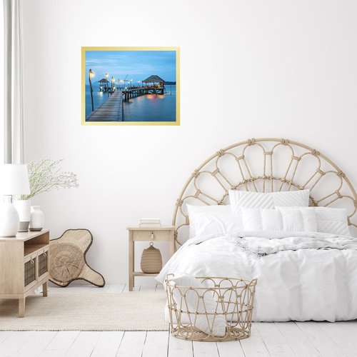 JCJMY 15x18 Picture Frame Gold for Photo and Poster, Horizontal and Vertical Formats for Wall Hanging, Wall Gallery Frame for 15 by 18 Photos