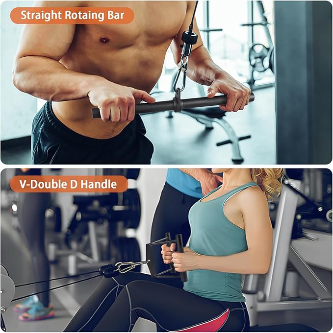 Cable Machine Attachment for Home Gym, SERTT LAT Pulldown Attachments, Weight Machine Accessories for LAT Pull Down & Weight Training, Cable Workout Accessories
