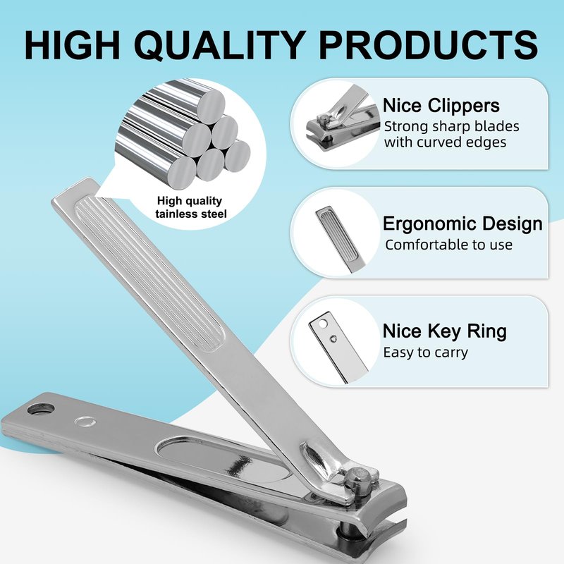 10 PCS Premium Stainless Steel Nail Clippers Set, Professional Manicure Pedicure Kit with Zipper Portable PU Leather Case, Travel Grooming Kit, Ideal Gift for Men and Women(C-Black)