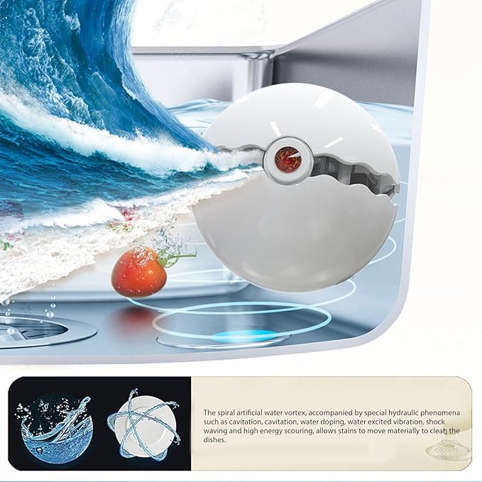 Dishwasher USB Powered Portable Sink Dishwasher for Kitchen Countertop with Deep Technology for Dishes Utensils and Fruits