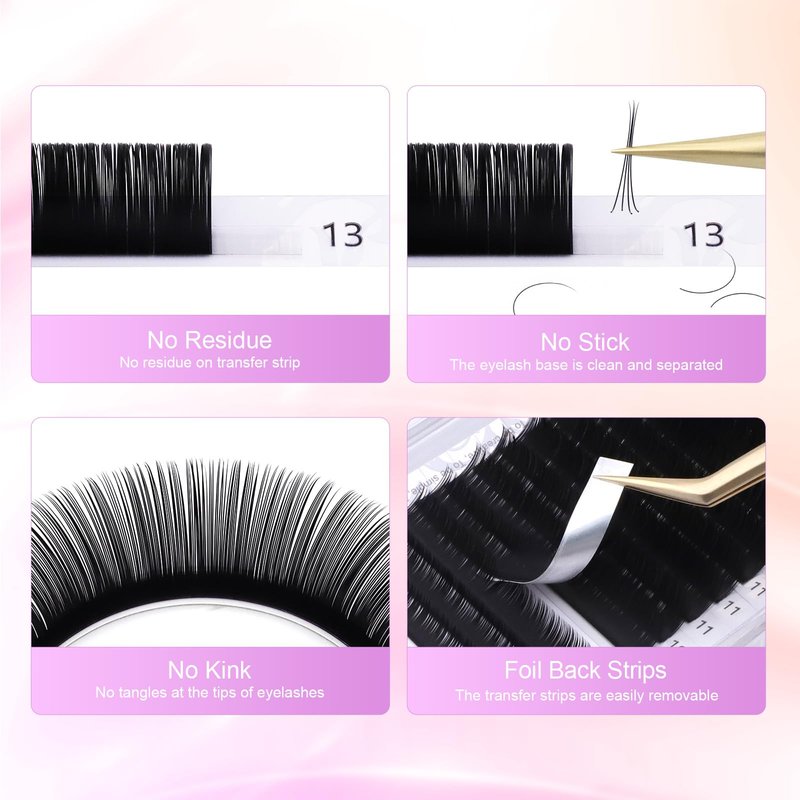 NAGARAKU Eyelash Extensions Classic J B C D N LC LD L DD CC LB Curl 0.03-0.20 Thickness 5-17mm, Matte Black Individual Lashes Professional Supplies for Lash Techs (0.07-C 7-15mm Mix 5 Trays)