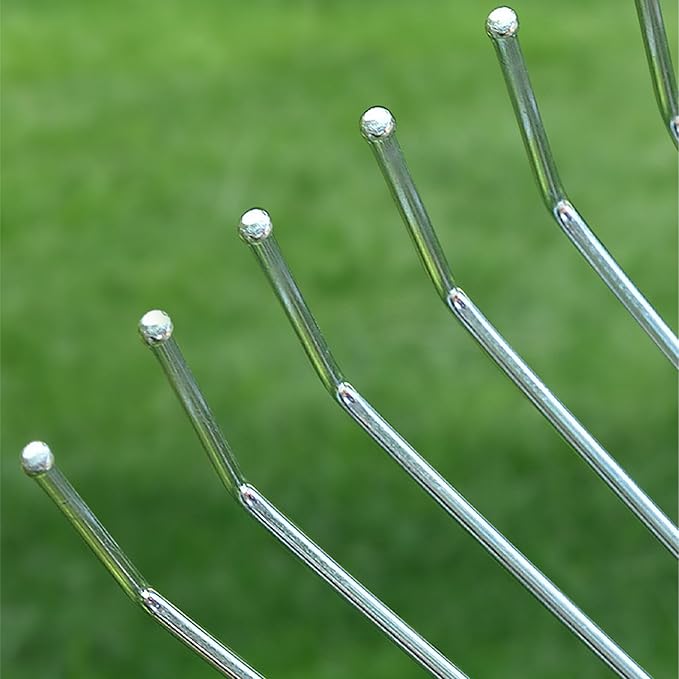 Adjustable Collapsible Garden Leaf Rake Aluminum Alloy Lawn Yard Rake for Leaf Cleaning Flower Bed and Outdoor Gardening (15 Teeth 81â160cm Length 18.5â55.5cm Width)