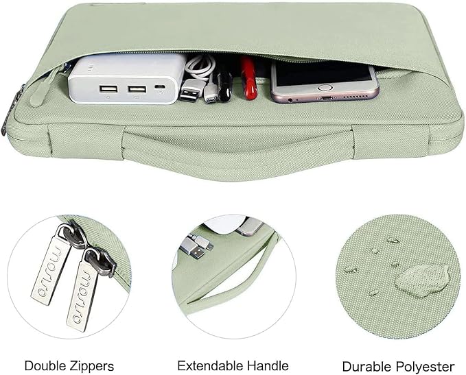 MOSISO Compatible with MacBook Air 13 inch Case M5 2026 M4 2025 M3 M2 2024-2022 A3449 A3240 A3113 A2681,Hard Shell&Sleeve Bag&Keyboard Skin&Webcam Cover&ScreenFilm for MacBook Air 13.6, Sage Green