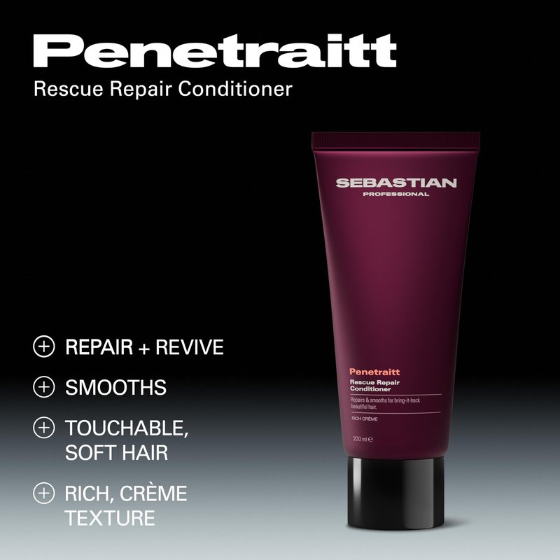 Sebastian Professional Penetraitt Shampoo & Conditioner Duo Set | 33.8 Fl Oz Liter Bottles Prepack with Pumps Included | For Dry, Damaged, & Colored Hair | Packaging May Vary