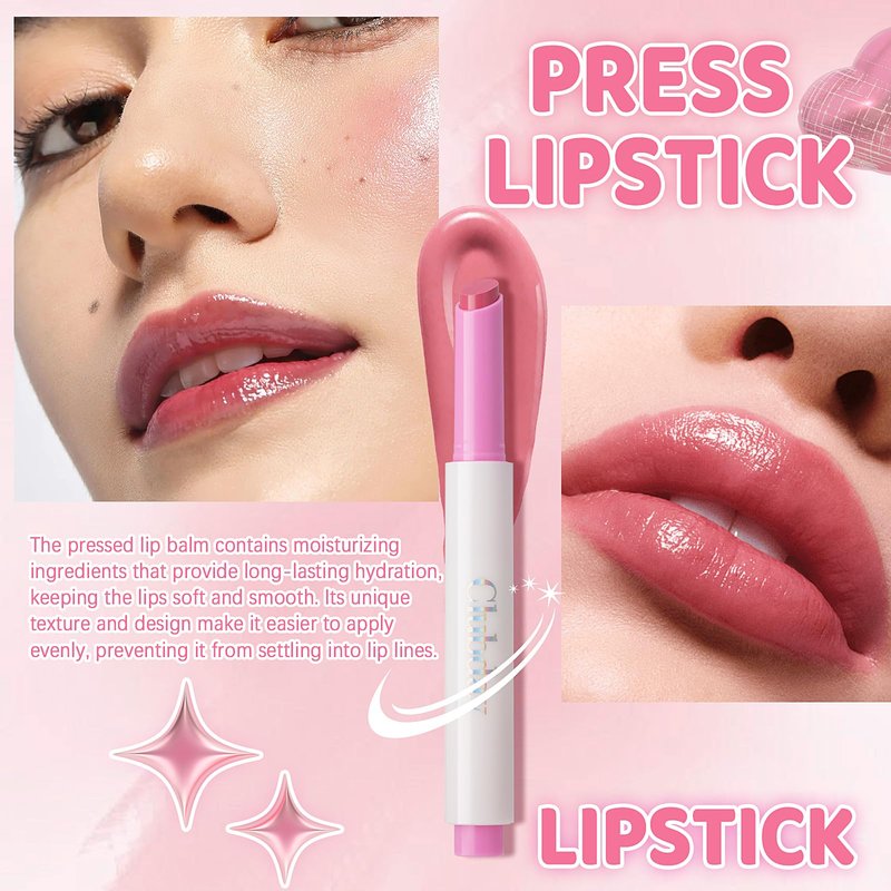 Clubday Hydrating Tinted Lip Balm Natural Lip Plumper Gloss, Lightweight Moisturizing Lip Care-01