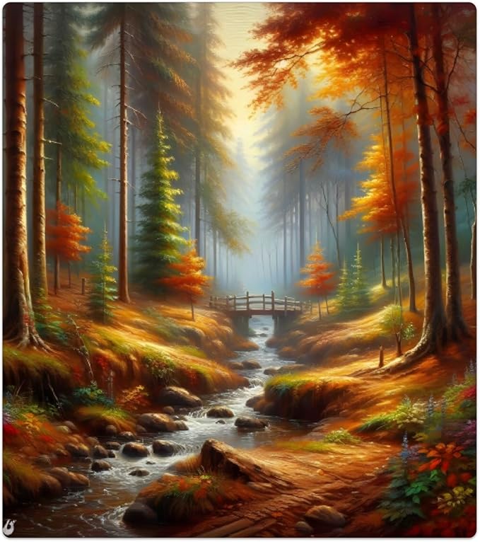 Autumn Forest Lake Dishwasher Magnet Cover for The Front Magnetic Dishwasher Door Covers Dish Washer Sticker Wrap Home Decorative Appliances Panel Decal Kitchen Decor 23" x 26" (Magnetic)