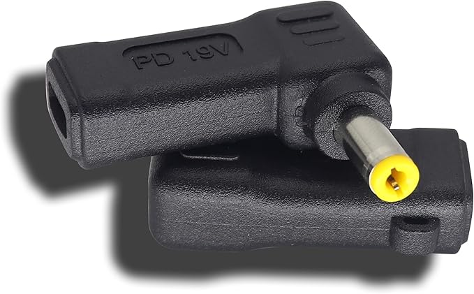 HCFeng 90W PD USB C to DC5525 Power Converter Type to DC 5525 Laptop Charging Adapter 19V 4A Type C Female to DC 5.5 x 2.5mm Male Power Adapter for Studio and Travel [PD-5525]