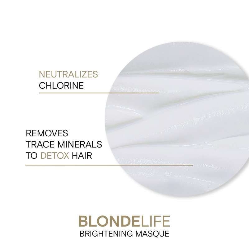 Joico Blonde Life Brightening Masque | For Blonde Hair | Instant Hydration | Neutralize Chlorine & Detoxify Hair | Add Softness & Smoothness | Sulfate Free | With Monoi & Tamanu Oil | 5.1 Fl Oz