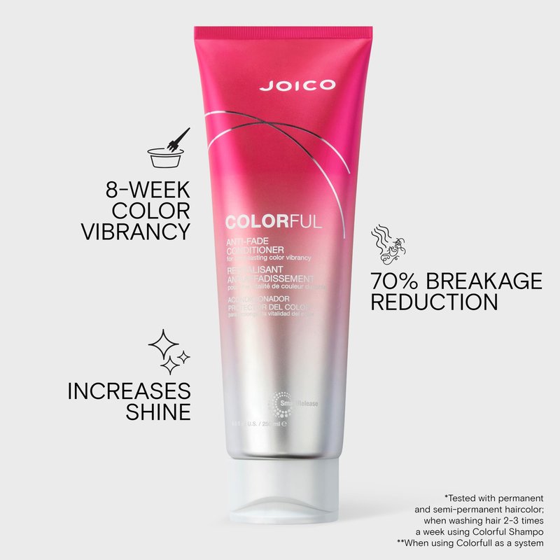 Colorful Anti-Fade Conditioner | For Color-Treated Hair | Preserve Hair Color & Vibrancy | Boost Shine & Reduce Breakage | Sulfate Free | With Camellia Oil & Pomegranate Extract | 8.5 Fl Oz