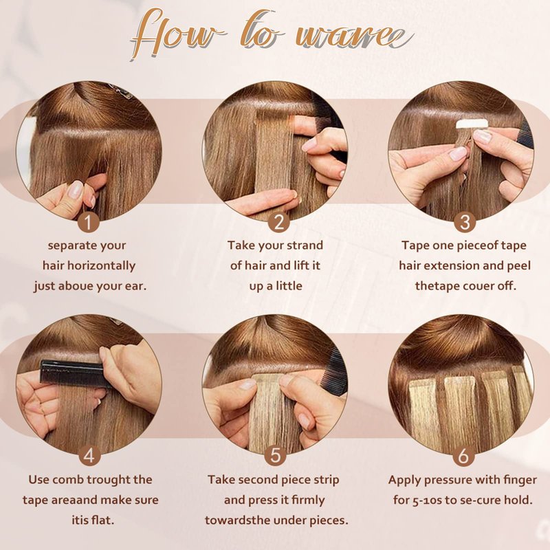 Hair Extensions Tape in Dark Brown Remy Human Hair 20pcs 50g/pack Silky Straight Seamless Skin Weft Glue in Hair Extensions 18 inches