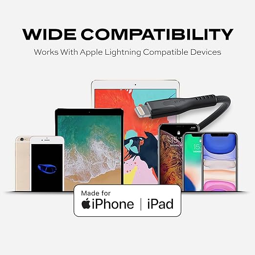 Statik MagStack USB A to Lightning Cable MFi Certified, Clutter-Free Magnetic Charging Cable, Anti-Tangle Phone Charger Cord, 12W, Compatible with iPhone & iPad, 6FT