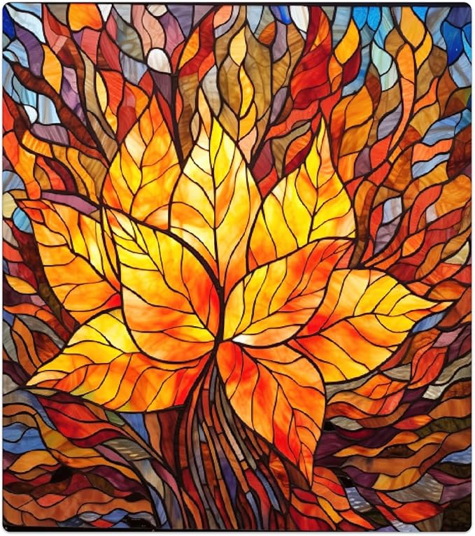 Autumn Gold Glass Leaves Dishwasher Magnet Cover for The Front Magnetic Dishwasher Door Covers Dish Washer Sticker Wrap Home Decorative Appliances Panel Decal Kitchen Decor 23" x 26" (Magnetic)